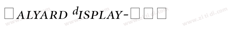 Halyard Display字体转换